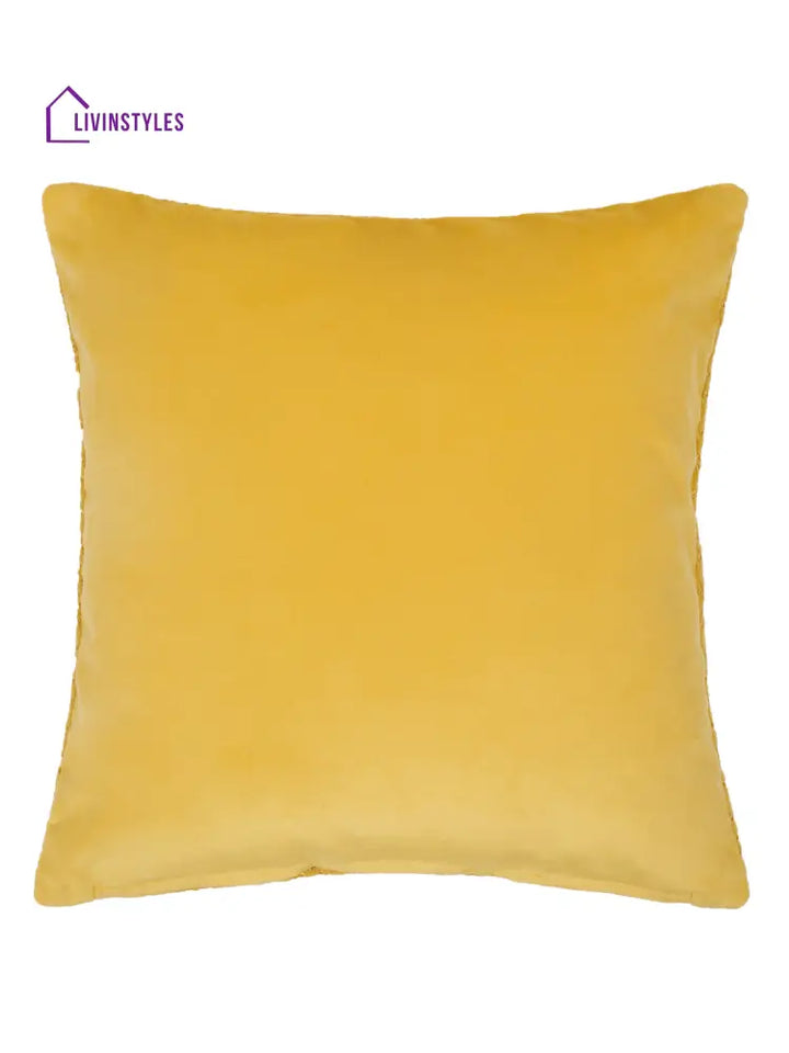 Eyda Yellow Velvet Cushion Covers Set Of 2