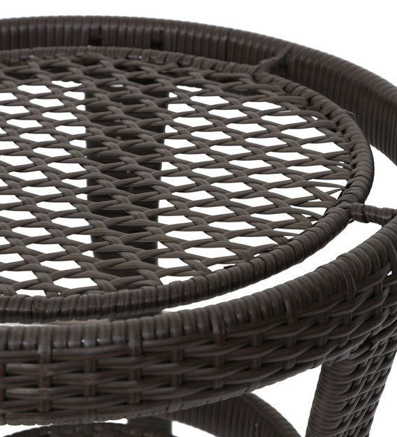 Rutu Outdoor Patio Seating Set 2 Chairs and 1 Table Set (Brown)