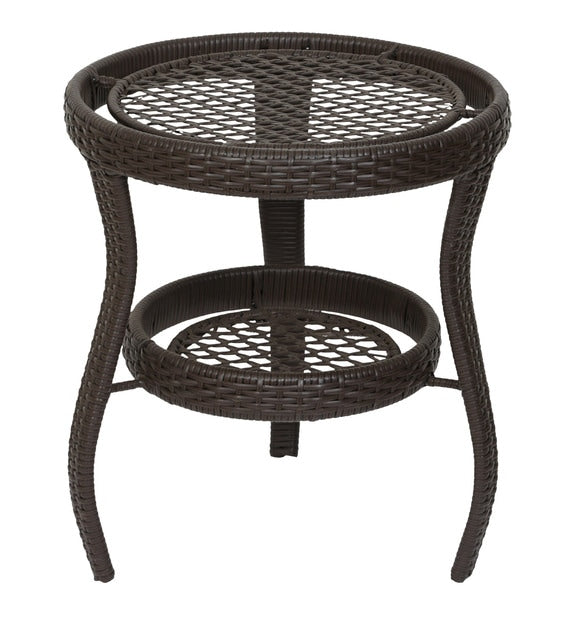 Rutu Outdoor Patio Seating Set 2 Chairs and 1 Table Set (Brown)