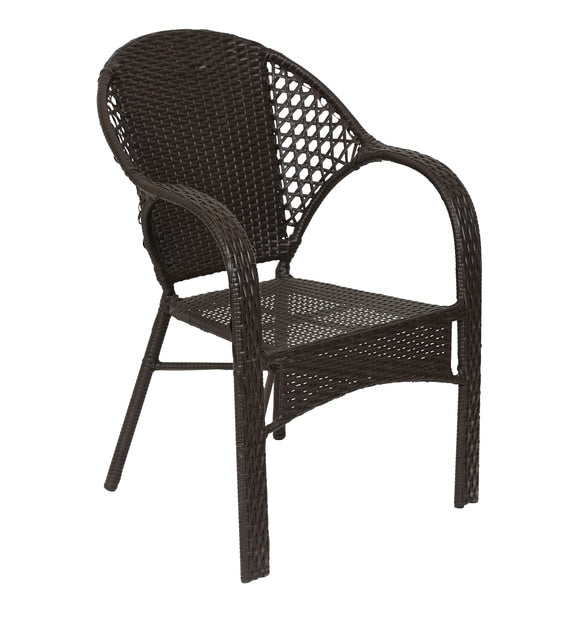 Rutu Outdoor Patio Seating Set 2 Chairs and 1 Table Set (Brown)