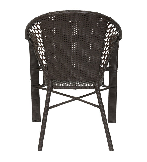 Rutu Outdoor Patio Seating Set 2 Chairs and 1 Table Set (Brown)