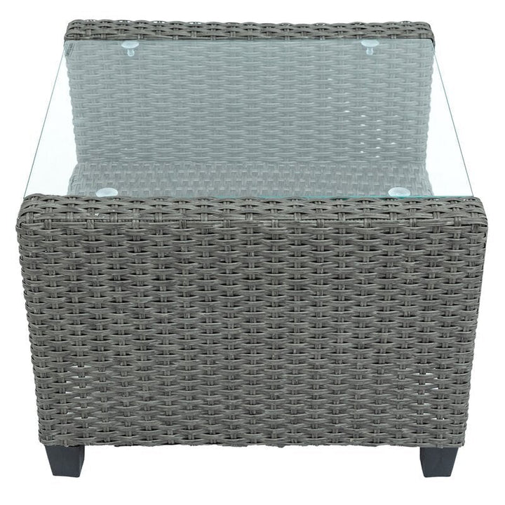 Vicy Outdoor Patio Seating Set 2 Chairs and 1 Table Set (Grey)