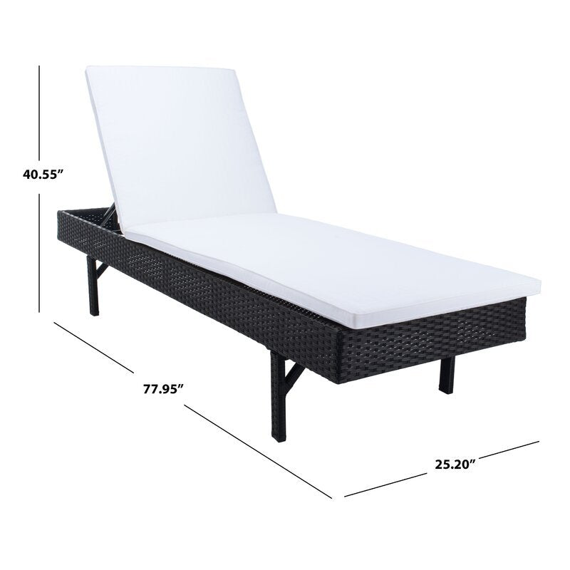 Cupid Outdoor Swimming Poolside Lounger (Black)