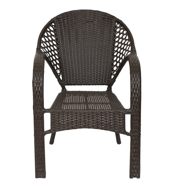 Rutu Outdoor Patio Seating Set 2 Chairs and 1 Table Set (Brown)