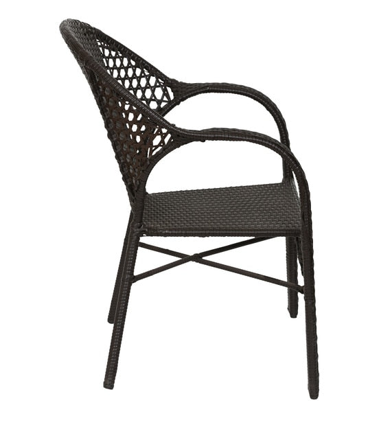 Rutu Outdoor Patio Seating Set 2 Chairs and 1 Table Set (Brown)