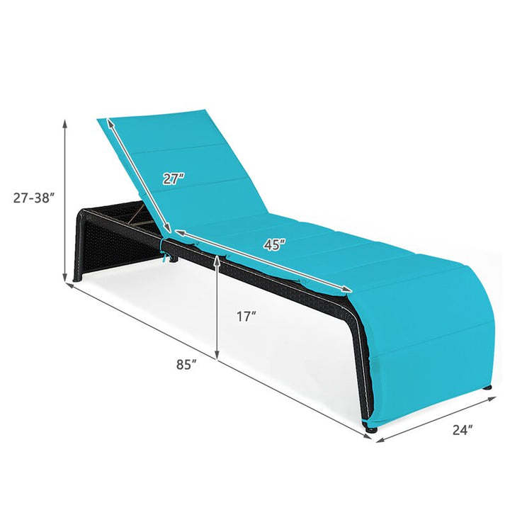 Claw Outdoor Swimming Poolside Lounger (Black)