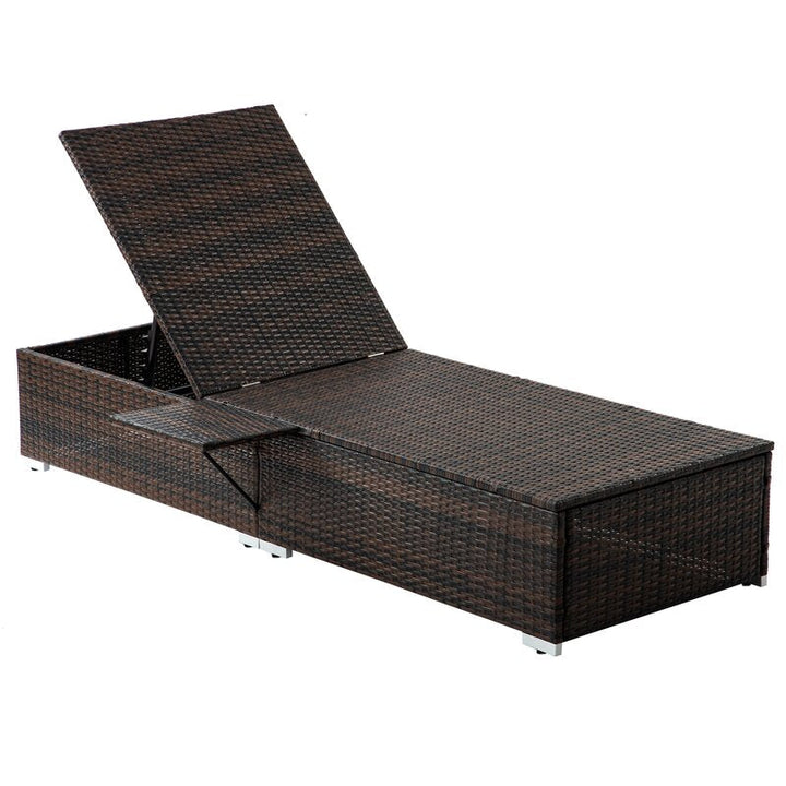 Drift Outdoor Swimming Poolside Lounger Set of 2  (Brown)