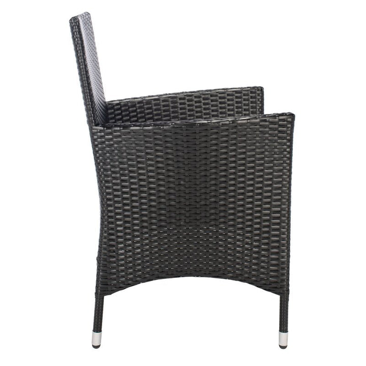 Filiberto Outdoor Patio Dining Set 8 Chairs and 1 Table (Black)