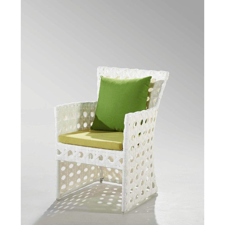 Germano Outdoor Patio Dining Set 6 Chairs and 1 Table (White)