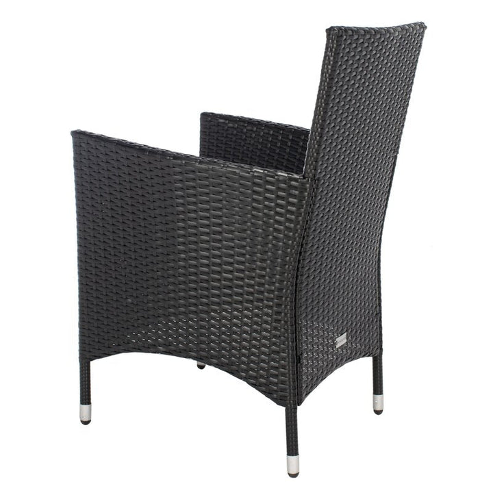 Filiberto Outdoor Patio Dining Set 8 Chairs and 1 Table (Black)