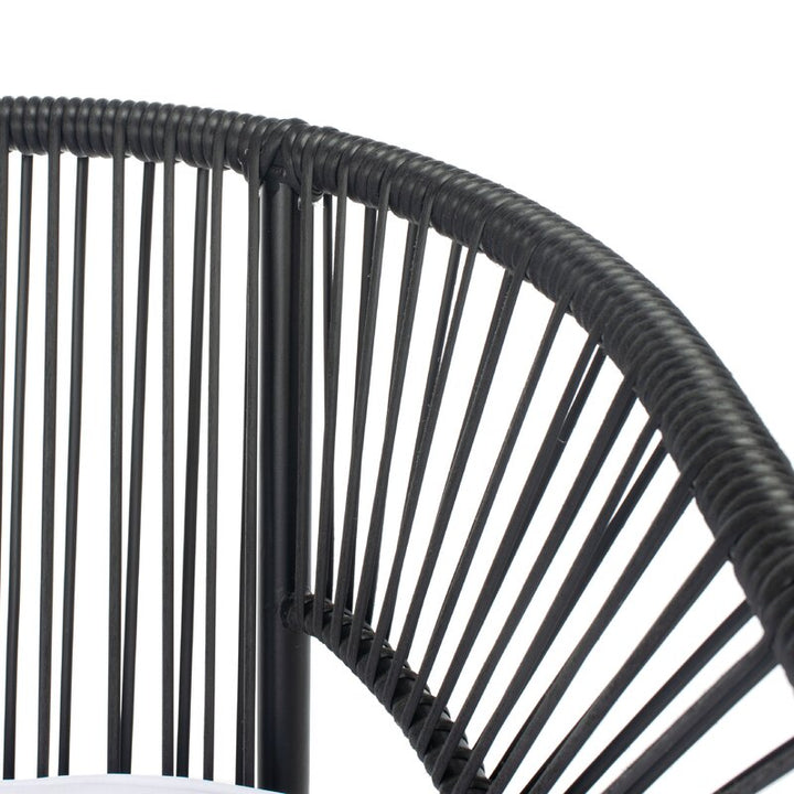 Amedea Outdoor Sofa Set 2 Seater , 2 Single seater and 1 Center Table (Black + White)