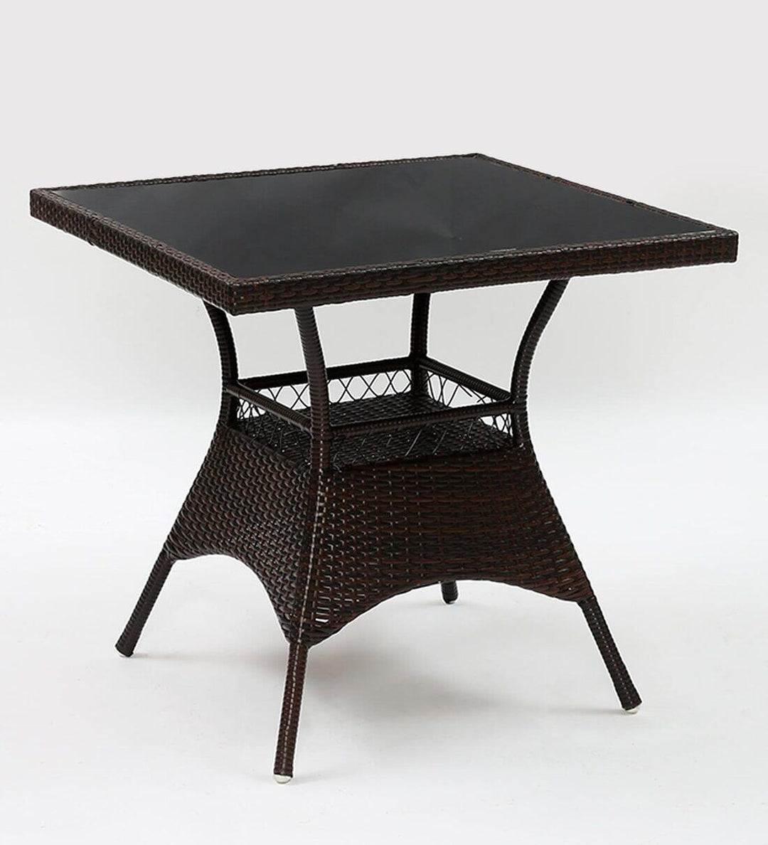 Anj Outdoor Patio Seating Set 4 Chairs and 1 Table Set (Dark Brown)