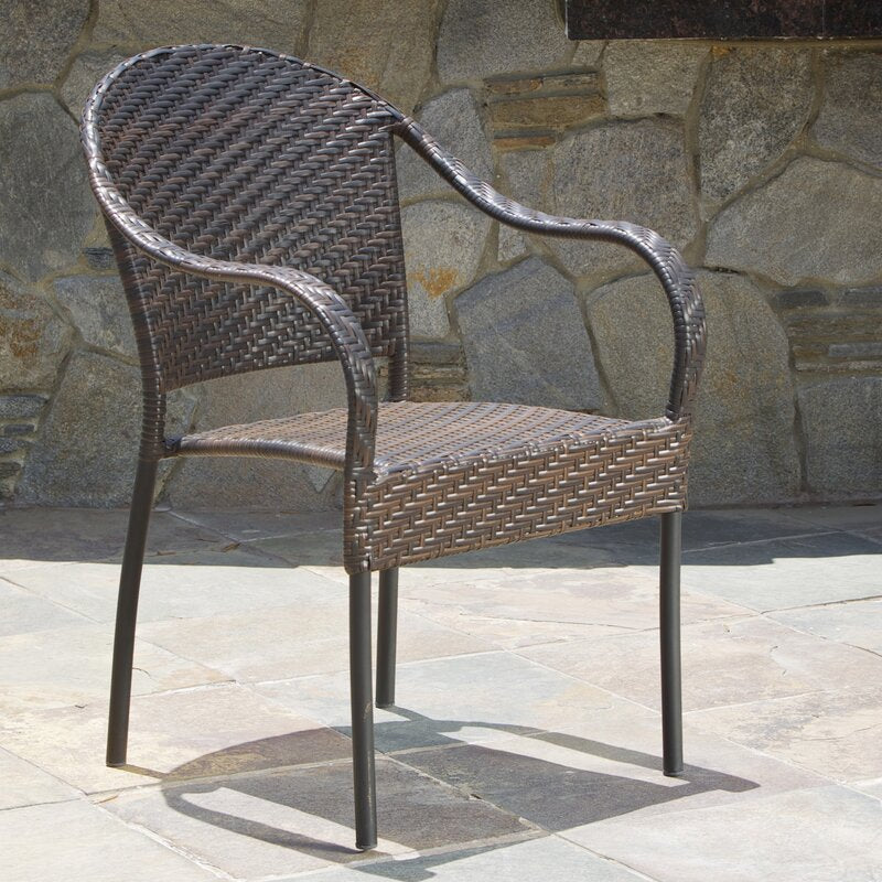 Michele Outdoor Patio Dining Set 6 Chairs and 1 Table (Brown)