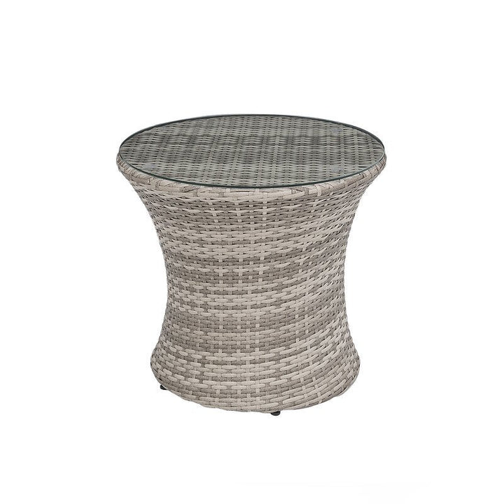 Tisca Outdoor Patio Seating Set 2 Chairs and 1 Table Set (Seashell)