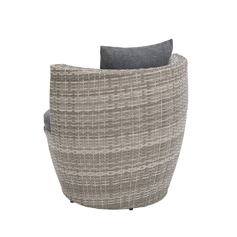 Tisca Outdoor Patio Seating Set 2 Chairs and 1 Table Set (Seashell)