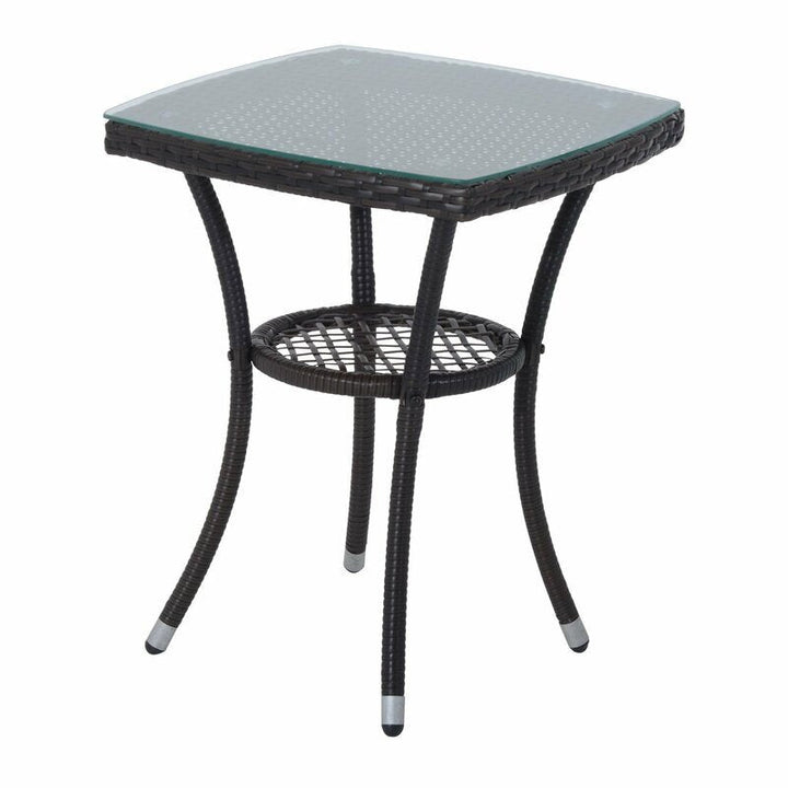 Bea Outdoor Patio Seating Set 2 Chairs and 1 Table Set (Black)