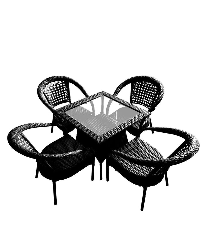 Aiman Outdoor Patio Seating Set 4 Chairs and 1 Table Set