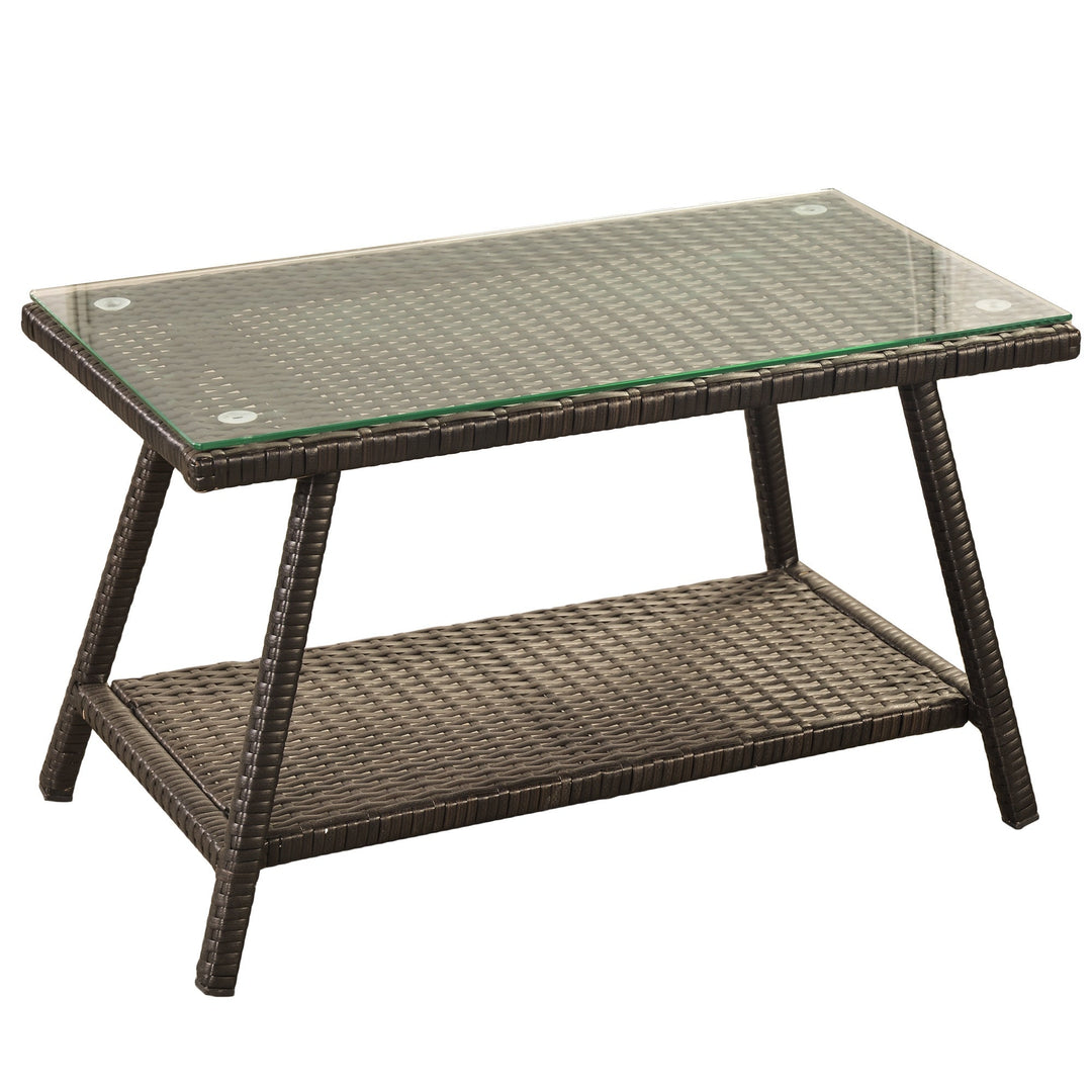 Proulx Outdoor Sofa Set 2 Seater, 2 Single seater and 1 Center Table (Brown)