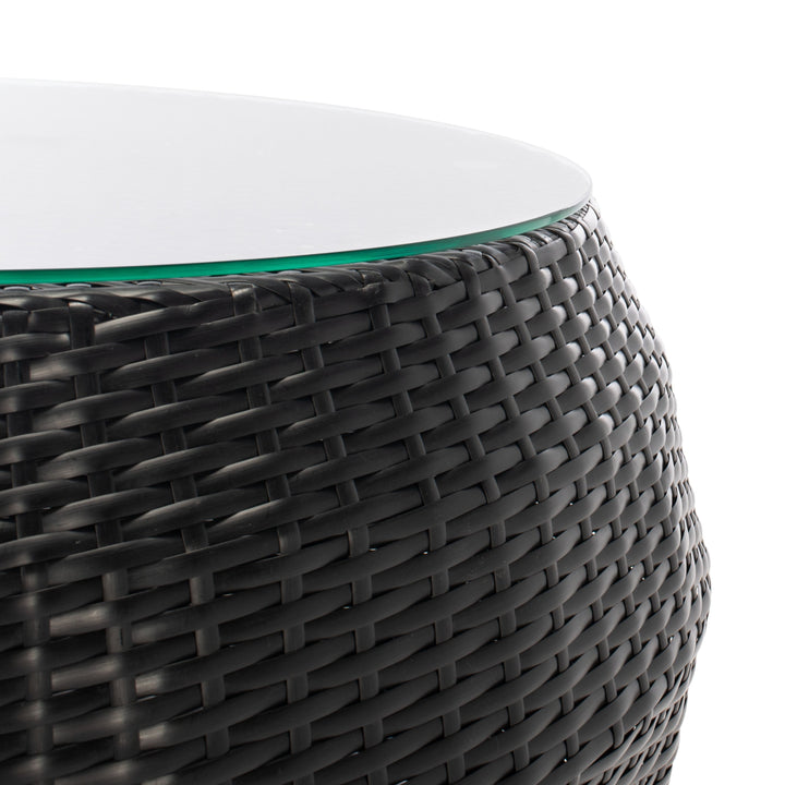 Melchiorre Outdoor Sofa Set 6 Seater and 1 Center Table (Black+white)