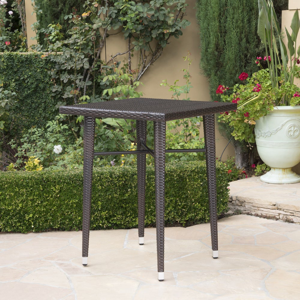 Billy Outdoor Patio Bar Sets 4 Chairs and 1 Table (Brown)