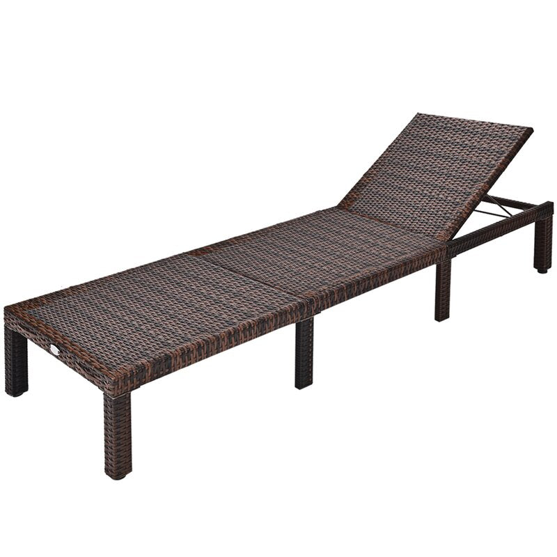 Elite Outdoor Swimming Poolside Lounger (Dark Brown)