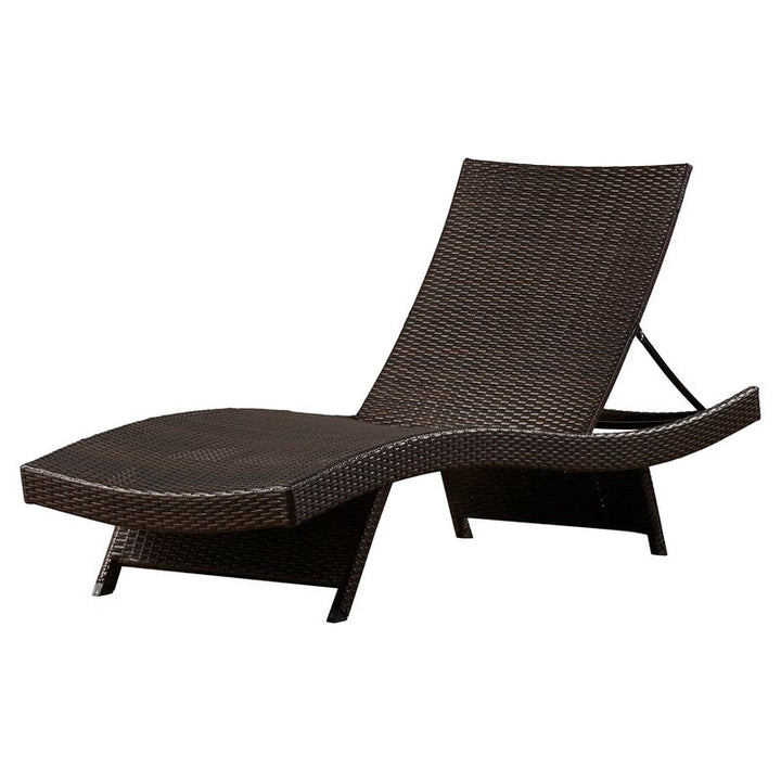 Aver Outdoor Swimming Poolside Lounger Set of 2 (Brown)