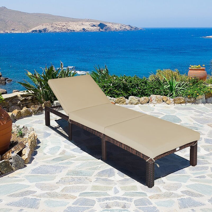Elite Outdoor Swimming Poolside Lounger (Dark Brown)