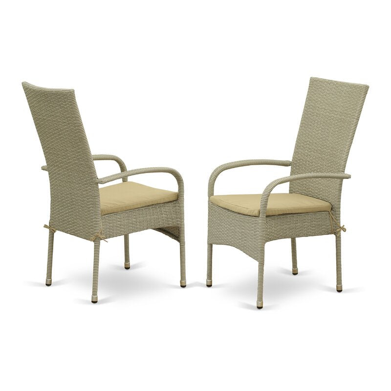Alessandro Outdoor Patio Dining Set 4 Chairs and 1 Table (Cream)