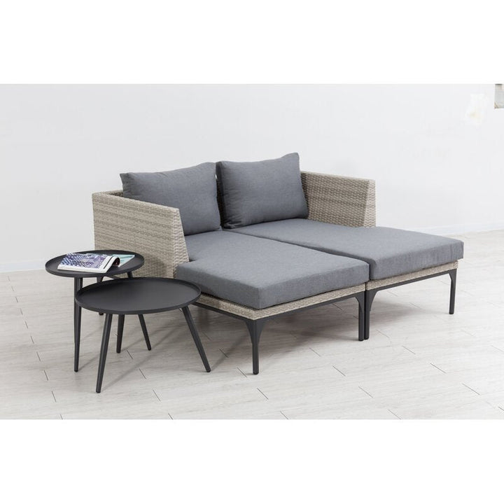 Flax Outdoor Swimming Poolside Lounger Set of 2  (Seashell)