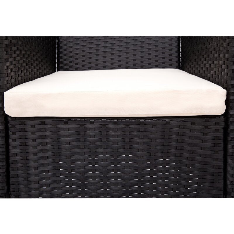 Orso Outdoor Patio Dining Set 6 Chairs and 1 Table (Black)