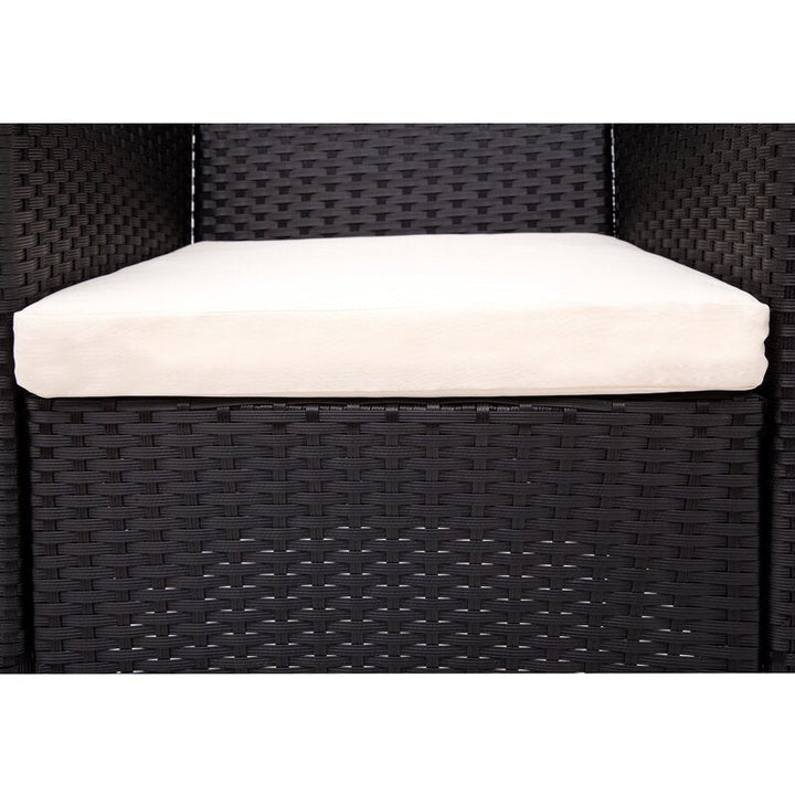 Orso Outdoor Patio Dining Set 6 Chairs and 1 Table (Black)