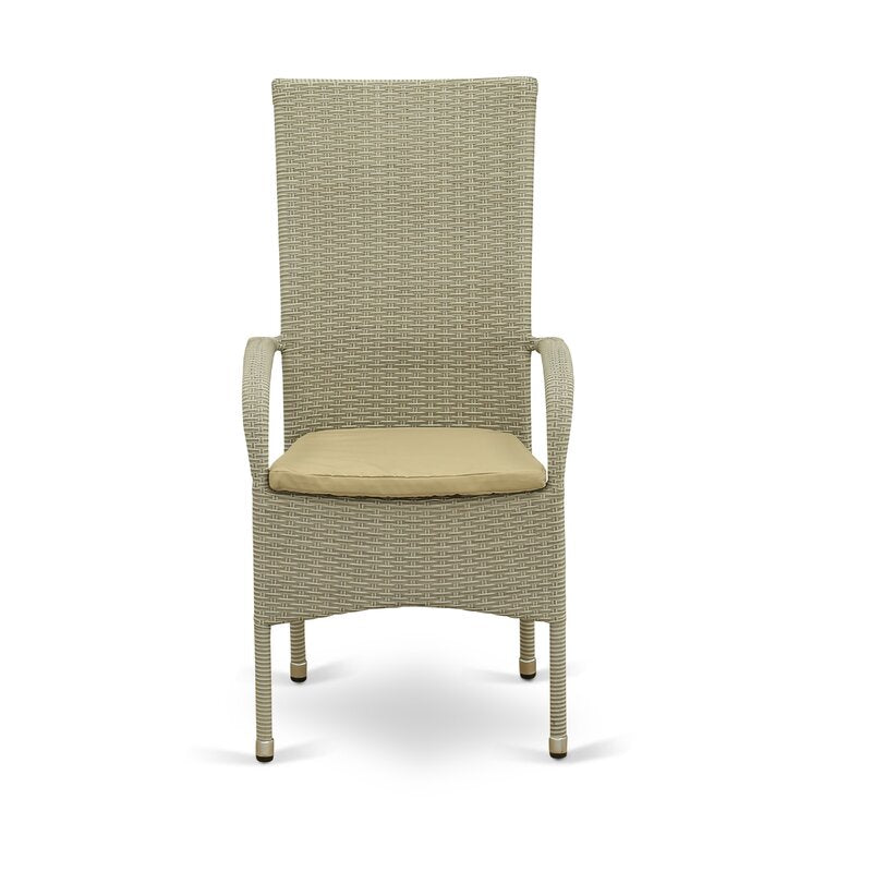 Alessandro Outdoor Patio Dining Set 4 Chairs and 1 Table (Cream)