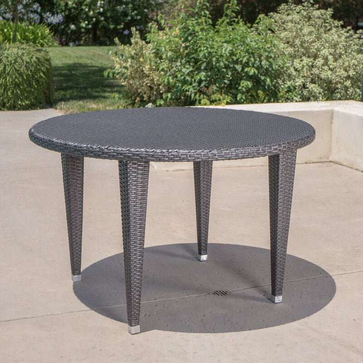 Gelli Outdoor Garden Patio Dining Set 4 Chairs and 1 Table (Gray)