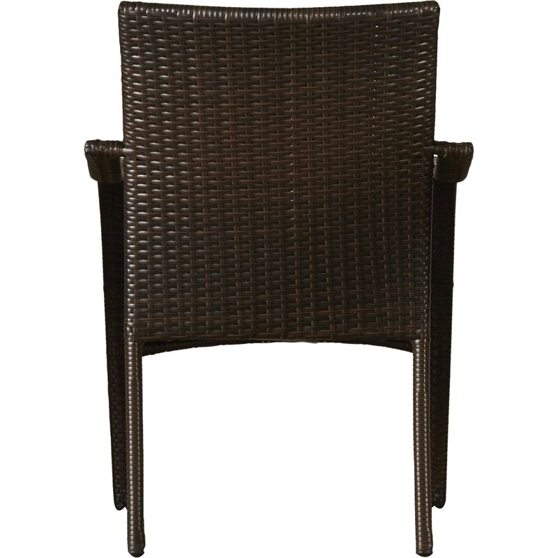 Angelo Outdoor Patio Dining Set 4 Chairs and 1 Table (Brown)