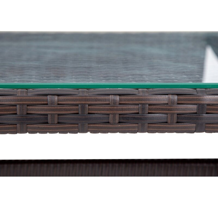 Trevisan Outdoor Sofa Set 2 Seater , 2 Single seater and 1 Center Table (Brown + White)