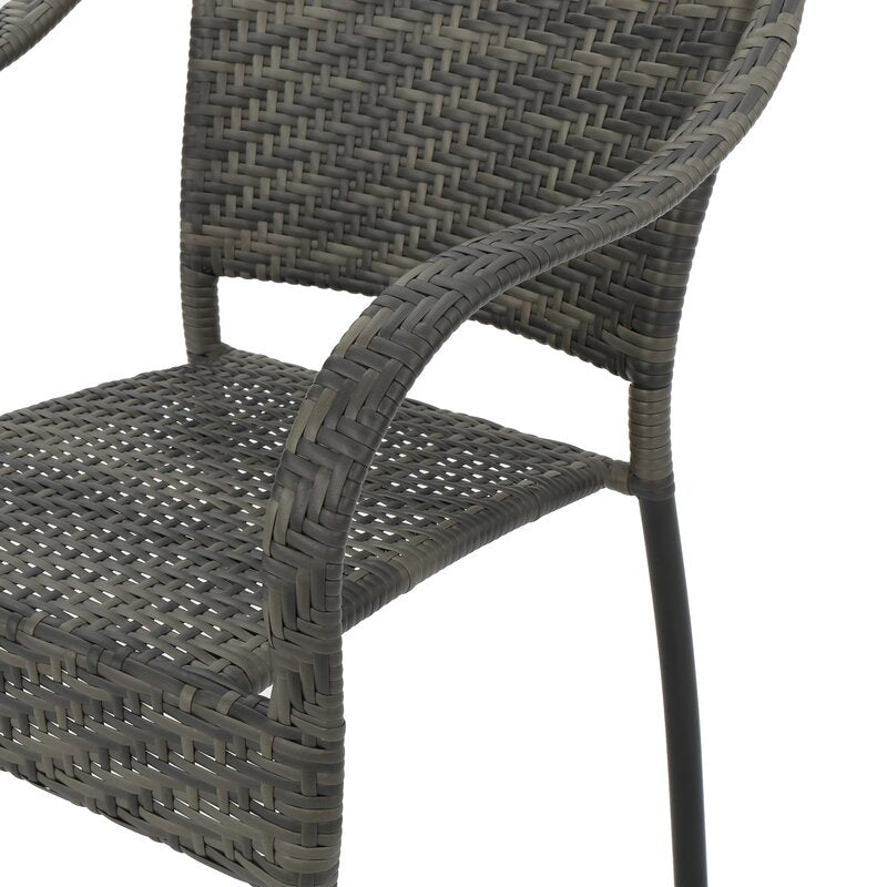 Gelli Outdoor Garden Patio Dining Set 4 Chairs and 1 Table (Gray)