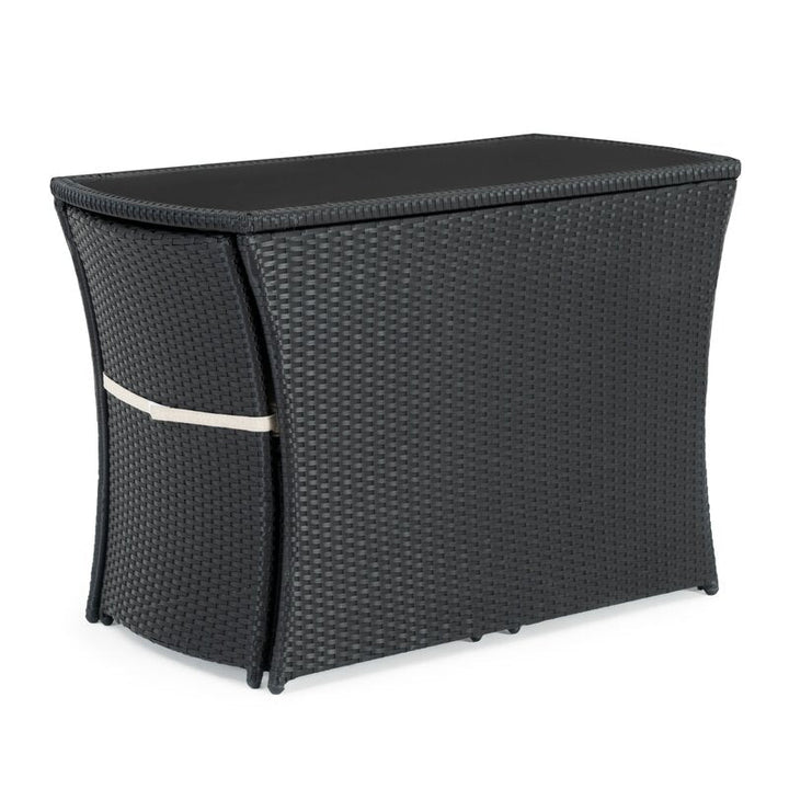 Pru Outdoor Patio Seating Set 2 Chairs and 1 Table Set (Black)