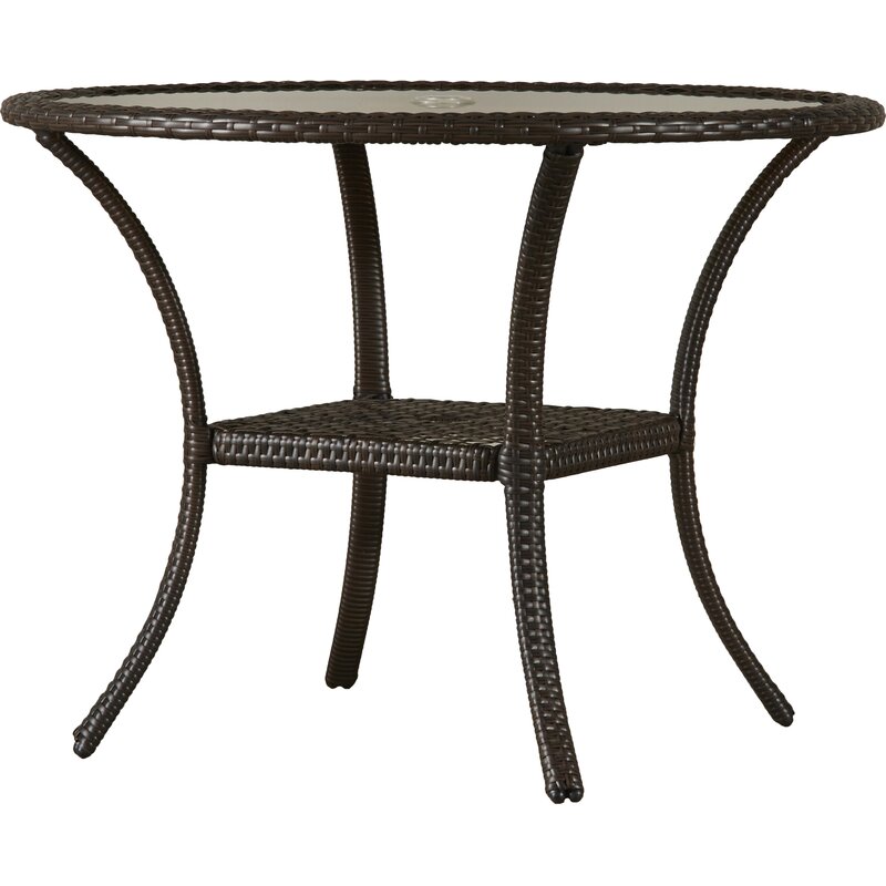 Angelo Outdoor Patio Dining Set 4 Chairs and 1 Table (Brown)