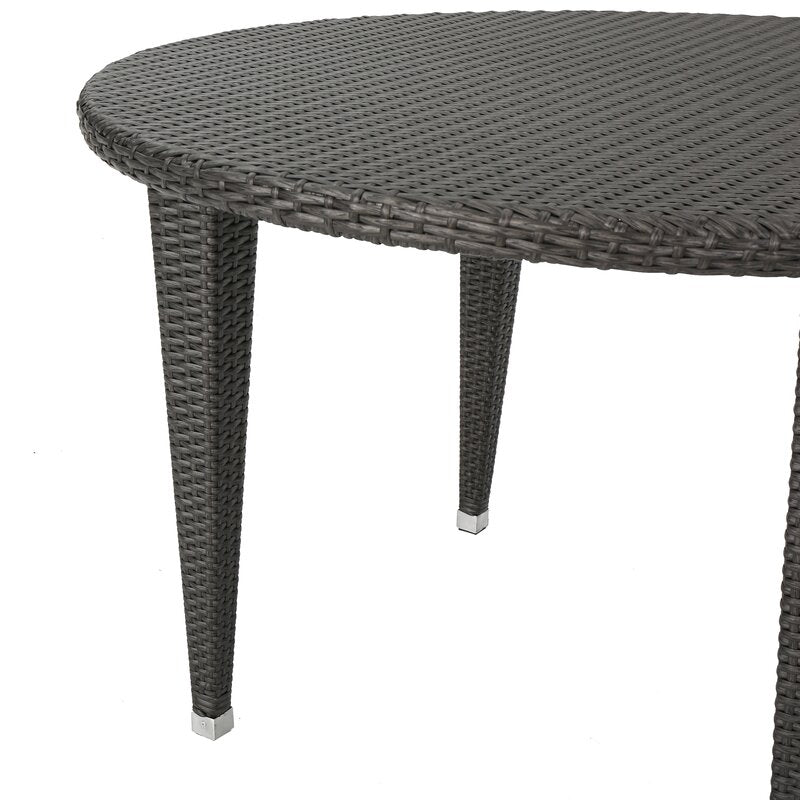 Gelli Outdoor Garden Patio Dining Set 4 Chairs and 1 Table (Gray)