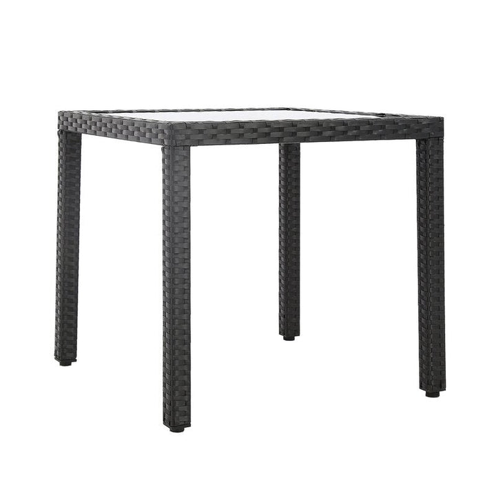 Luca Outdoor Patio Dining Set 4 Chairs and 1 Table (Black)