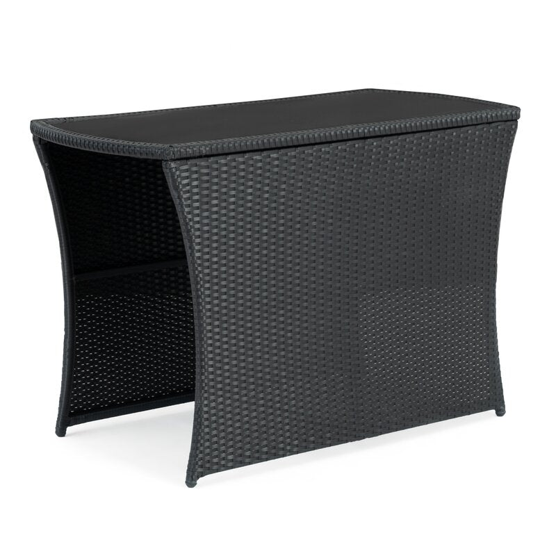 Pru Outdoor Patio Seating Set 2 Chairs and 1 Table Set (Black)