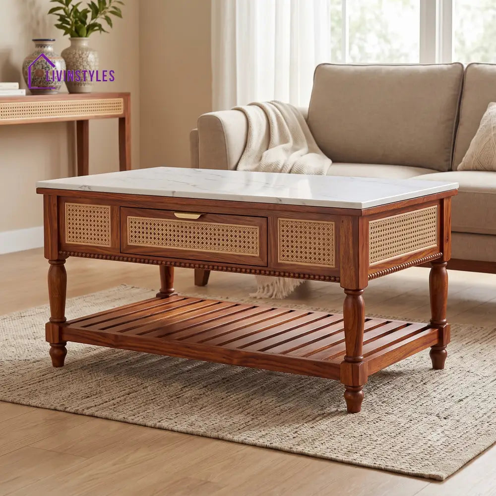 Ezhil Premium Solid Wood Coffee Table for Living Room Online