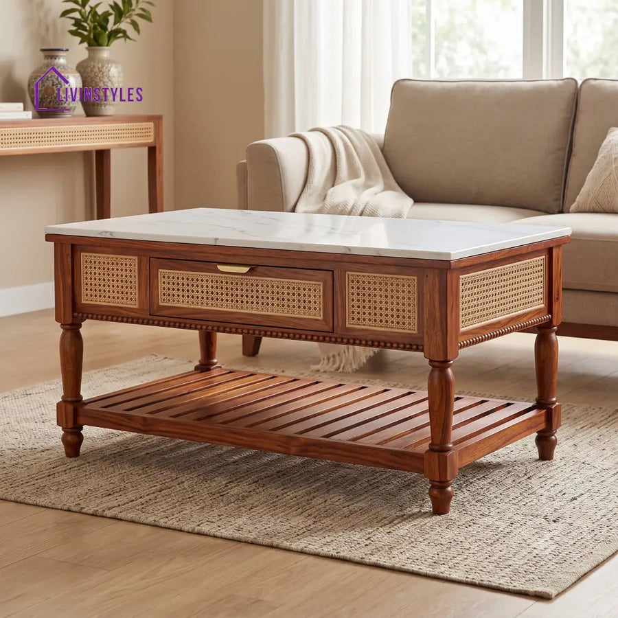 Ezhil Premium Solid Wood Coffee Table for Living Room Online