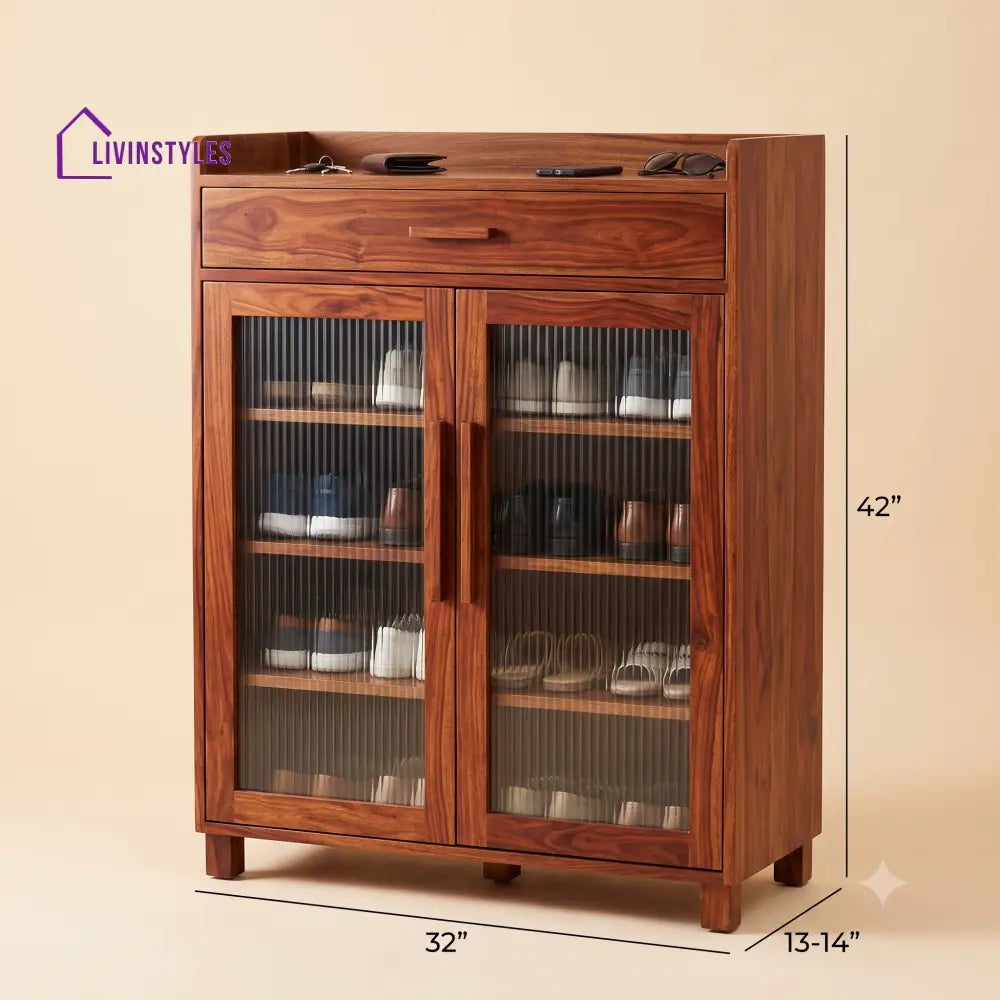 Ezhil Wooden Shoe Rack for Home | Shoe Cabinet