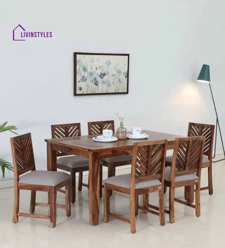 Fable Sheesham Wood 6 Seater Dining Set dining set