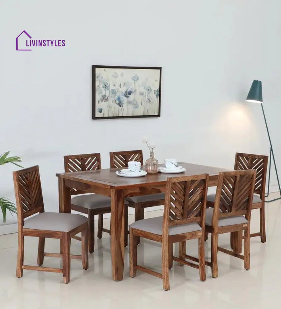 Fable Sheesham Wood 6 Seater Dining Set dining set