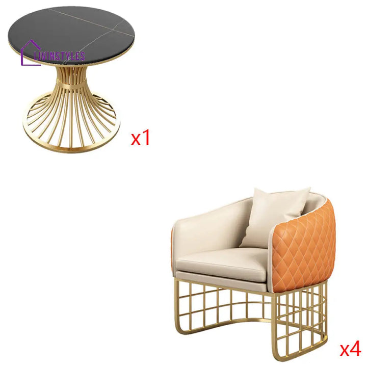 Fable Stainless Steel Dining Table Set