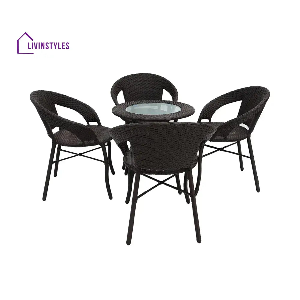 Falak 5-Piece Outdoor Rattan Wicker Patio Bistro Set Patio Set