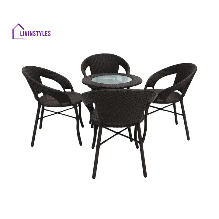 Falak 5-Piece Outdoor Rattan Wicker Patio Bistro Set Patio Set