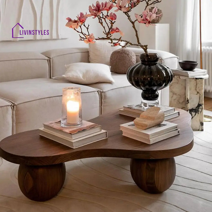 Falak Solid Wood Coffee Table for Living Room